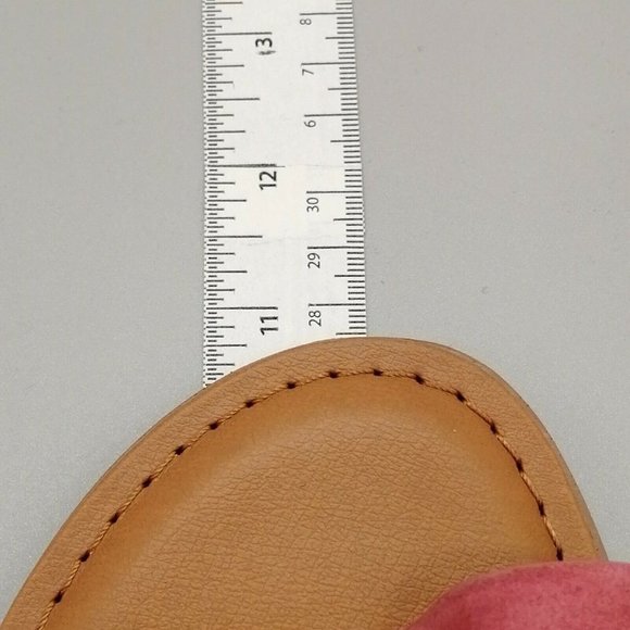 Zodiac Womens Gaida Toe Loop Thong Sandals Raspberry Leather Wedge Heel 9.5M NEW - Picture 5 of 10